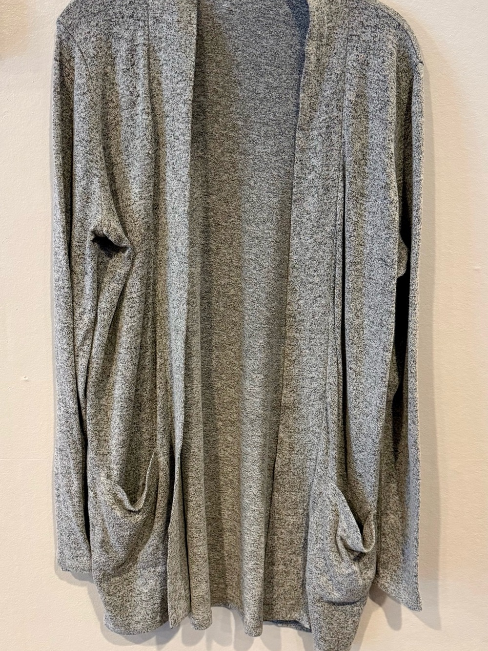 J. Crew Heather Gray Open-Front Cardigan